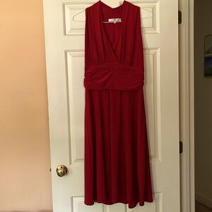 Red evening dress